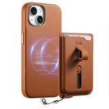 Detachable Magnetic Card Bag Phone Case with Finger Ring Grip & Anti-loss Rope, For iPhone 14, For iPhone 14 Pro, For iPhone 14 Pro Max
