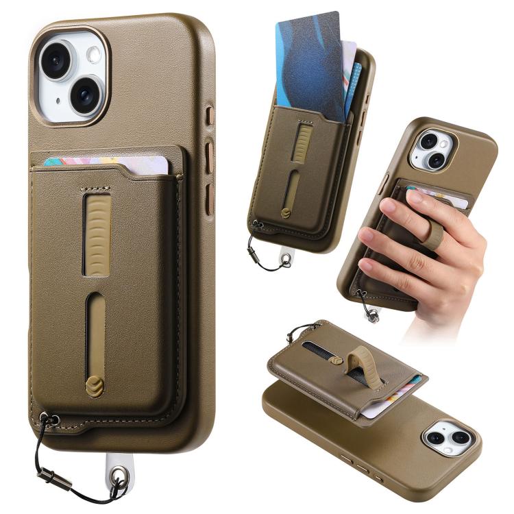Detachable Magnetic Card Bag Phone Case with Finger Ring Grip & Anti-loss Rope, For iPhone 16, For iPhone 15 Pro Max, For iPhone 15 Pro, For iPhone 15 Plus, For iPhone 15, For iPhone 14 Plus