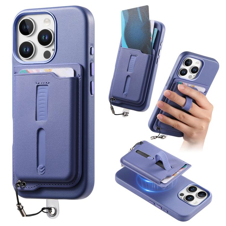Detachable Magnetic Card Bag Phone Case with Finger Ring Grip & Anti-loss Rope, For iPhone 16, For iPhone 15 Pro Max, For iPhone 15 Pro, For iPhone 15 Plus, For iPhone 15, For iPhone 14 Plus