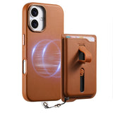 Detachable Magnetic Card Bag Phone Case with Finger Ring Grip & Anti-loss Rope, For iPhone 16, For iPhone 15 Pro Max, For iPhone 15 Pro, For iPhone 15 Plus, For iPhone 15, For iPhone 14 Plus