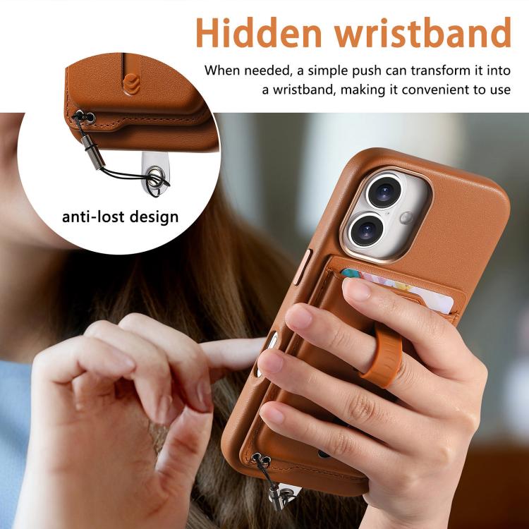 Detachable Magnetic Card Bag Phone Case with Finger Ring Grip & Anti-loss Rope, For iPhone 16, For iPhone 15 Pro Max, For iPhone 15 Pro, For iPhone 15 Plus, For iPhone 15, For iPhone 14 Plus