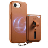 Detachable Magnetic Card Bag Phone Case with Finger Ring Grip & Anti-loss Rope, For iPhone 17e / 16e, For iPhone 17 Pro Max, For iPhone 17 Pro, For iPhone 17, For iPhone Air, For iPhone 16 Plus