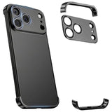 Ultra-thin Frameless Titanium Alloy Four Corner Shockproof Phone Case, For iPhone 17 Pro Max, For iPhone 17 Pro, For iPhone 17, For iPhone Air