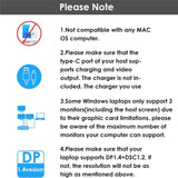 WAVLINK UMD308L Laptops HD / DP / 100W PD Ports Triple 4K Docking Station USB-C Hub Adapter