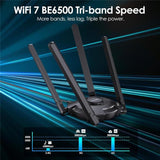 WAVLINK WN695BE2 BE6500 Tri-Band 2.4GHz / 5GHz / 6GHz High Gain Antennas USB 3.0 WiFi 7 Adapter, WN695BE2