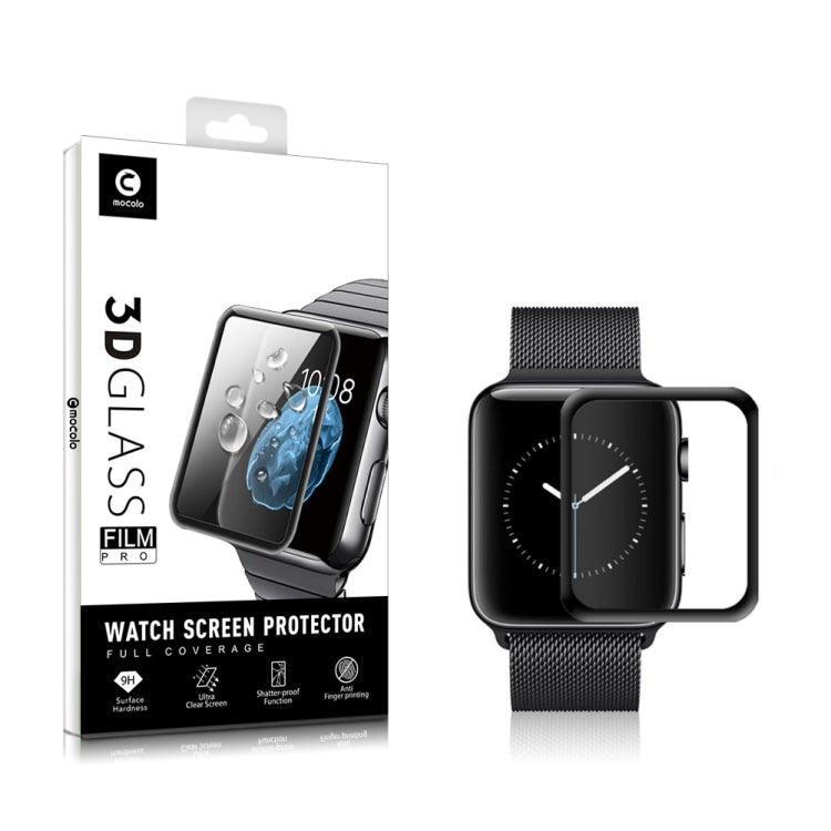 mocolo 0.33mm 9H 3D Round Edge Full Glue Tempered Glass Film, For Apple Watch Series 5 / 4  40mm, For Apple Watch Series 5 / 4 44mm