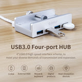 ORICO  MH4PU-P Aluminum Alloy 4 Port USB3.0 Clip-type HUB, MH4PU-P(Silver)