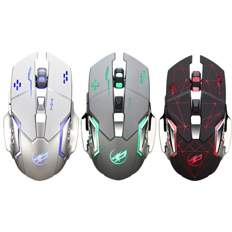 WARWOLF  Q8 Wireless Rechargeable Mouse Glowing Gaming Mouse