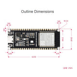 Waveshare ESP32-S3 Microcontroller 2.4GHz Wi-Fi Development Board ESP32-S3-WROOM-1-N8R8 Module, 24263, 24363