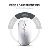 Inphic PM1 Office Mute Wireless Laptop Mouse, Battery Display