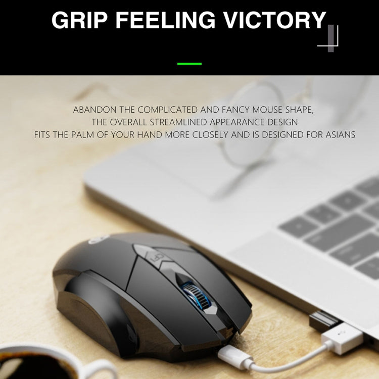 Inphic A1 6 Keys 1000/1200/1600 DPI Home Gaming Wireless Mechanical Mouse, Colour: Gray Wireless+Bluetooth 4.0+Bluetooth 5.0, Black Wireless Charging Silent Version, Gray Wireless Charging Silent Version, Red Wireless Charging Silent Version           ...