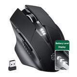 Inphic A1 6 Keys 1000/1200/1600 DPI Home Gaming Wireless Mechanical Mouse, Colour: Gray Wireless+Bluetooth 4.0+Bluetooth 5.0, Gray Wireless+Bluetooth 4.0+Bluetooth 5.0, Black Wireless+Bluetooth 4.0+Bluetooth 5.0, Black Wireless Charging Silent Version ...