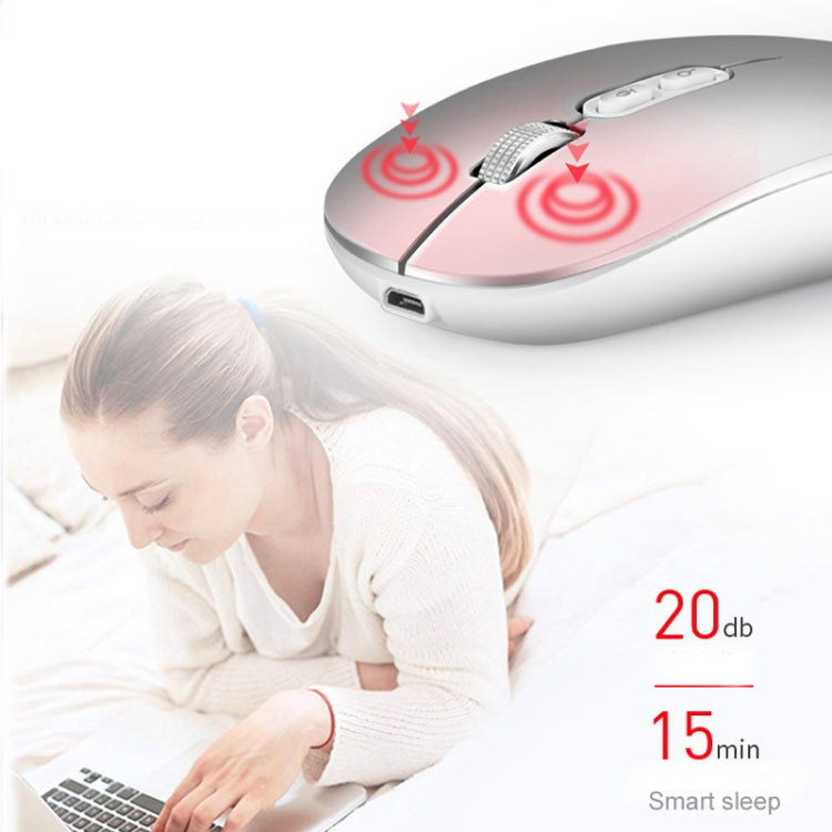 M103 1600DPI 5 Keys 2.4G Wireless Mouse Charging Ai Intelligent Voice Office Mouse, Support 28 Languages, White, Black, Silver, Rose Gold, Gray