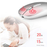 M103 1600DPI 5 Keys 2.4G Wireless Mouse Charging Ai Intelligent Voice Office Mouse, Support 28 Languages, White, Black, Silver, Rose Gold, Gray