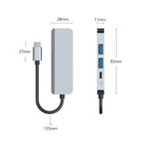 BYL-2011 4 In 1 USB-C / Type-C To 4K HDMI + USB 3.0 + USB 2.0 + PD USB-C / Type-C Charging Ports Multifunctional HUB Docking Station, 4 In 1