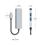 3 In 1 USB-C / Type-C To 4K HDMI + 2 USB 3.0 Ports Multifunctional HUB Docking Station, 3 In 1