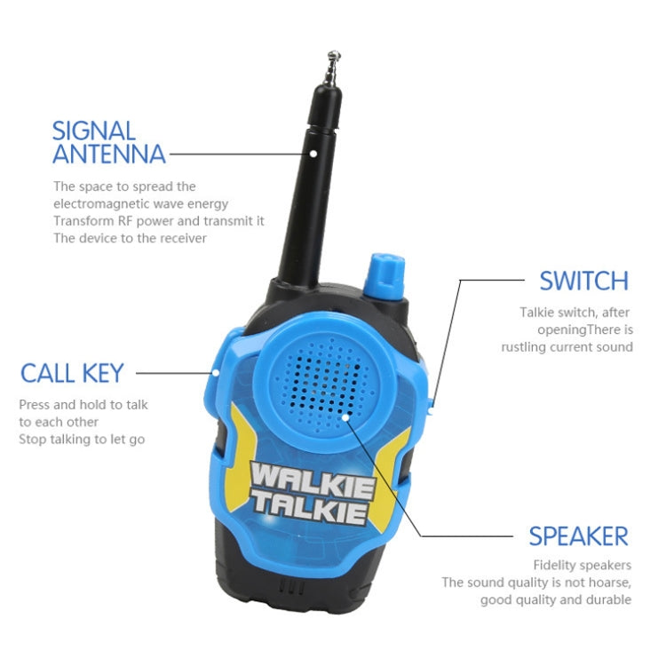 1 Pair Intelligent Wireless Call Walkie-Talkie Remote Dialogue Interactive Children Toys, 1 Pair Yellow, 1 Pair Blue