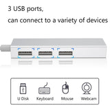 YH-U1009 3 x USB 3.0 + RJ45 to USB 3.0 External Drive-Free HUB for Laptops, Random Color Delivery