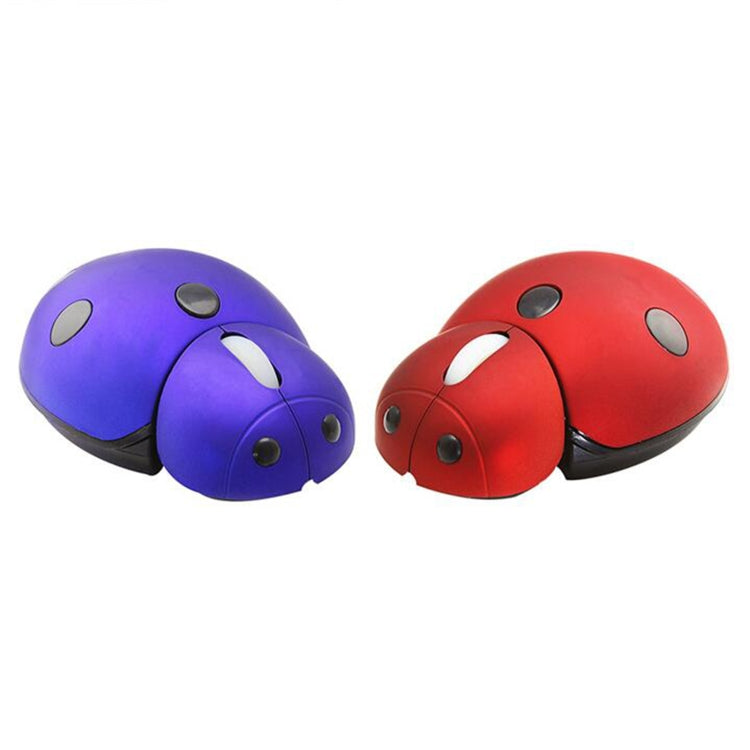 CM0184 3000 DPI 3-keys Mini Ladybug 2.4G Wireless Mouse Personalized Wireless Mouse, Red, Blue