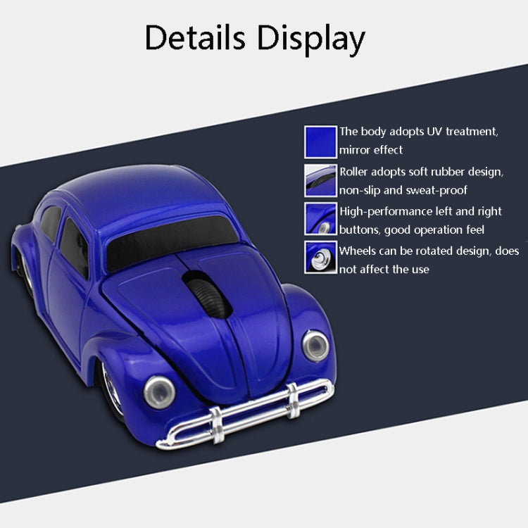 CM0010B 1200 DPI 3-keys Car Shape Wireless Mouse, Yellow, Red, Blue, Black