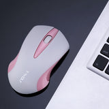 T-WOLF Q2 3-Buttons 1200 DPI 2.4GHz Wireless Mouse, Black, White, Pink