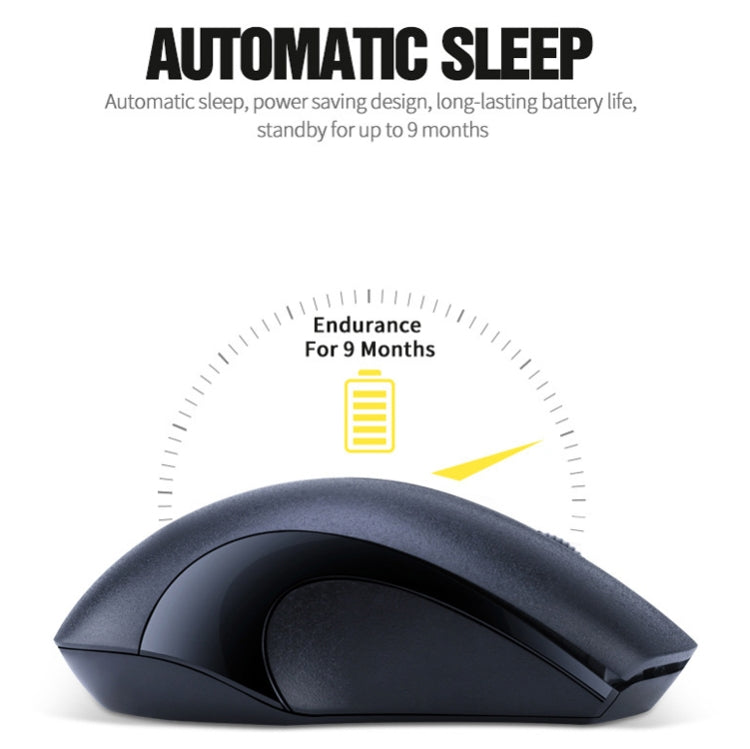 T-WOLF Q2 3-Buttons 1200 DPI 2.4GHz Wireless Mouse, Black, White, Pink