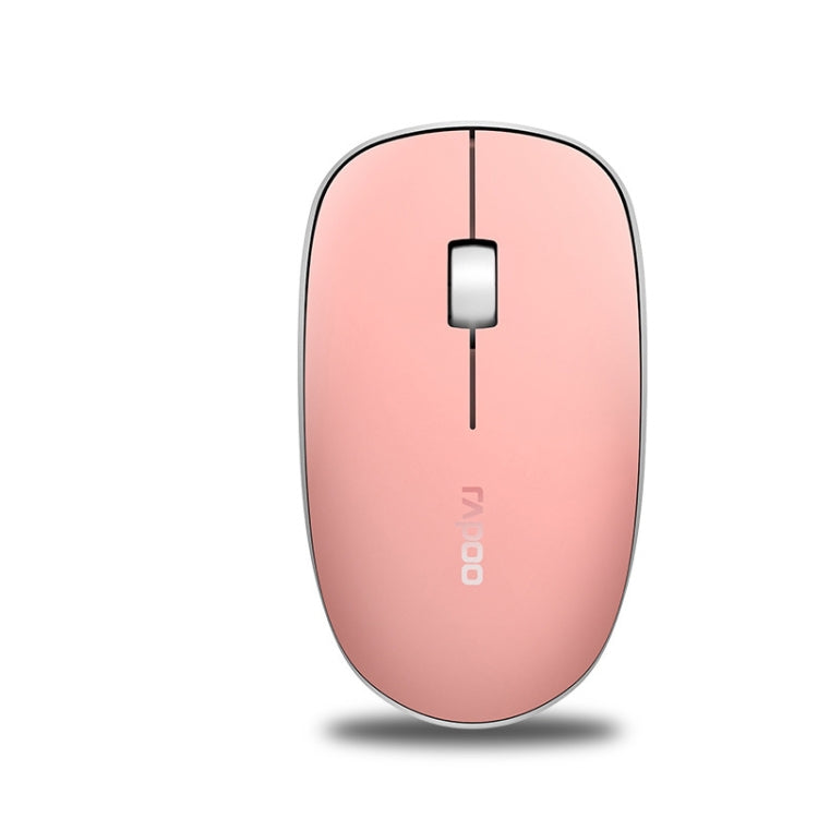 Rapoo M200G 1300 DPI 3 Keys Silent Wireless Mouse, White, Pink, Blue, Gray