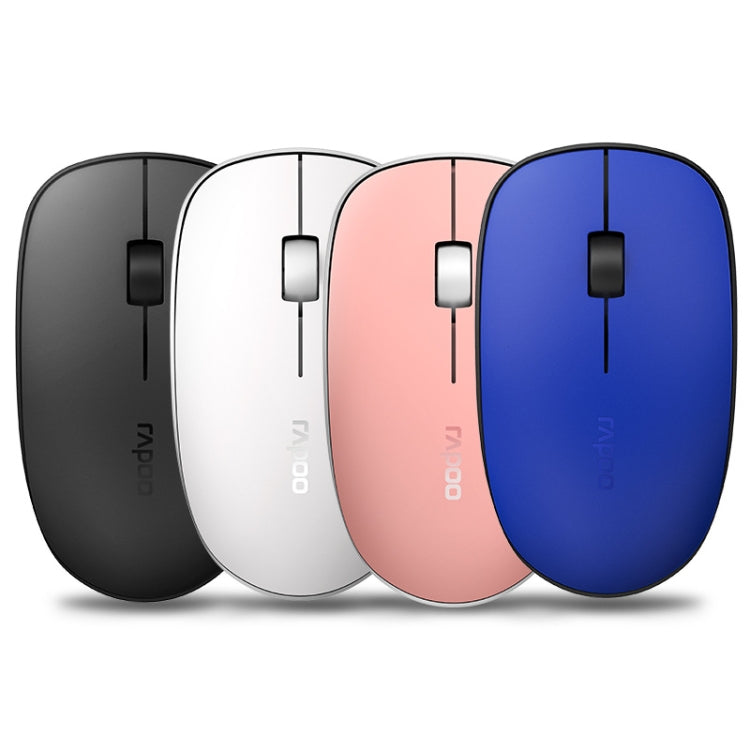 Rapoo M200G 1300 DPI 3 Keys Silent Wireless Mouse, White, Pink, Blue, Gray