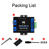Waveshare Industrial Grade Serial Server RS232/485 to WiFi / Ethernet, RJ45 Network Port, RJ45 Network Port with POE Support