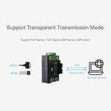 Waveshare Industrial Grade Serial Server RS232/485 to WiFi / Ethernet, RJ45 Network Port, RJ45 Network Port with POE Support