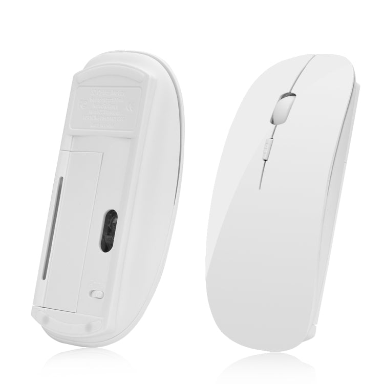 MF-822 2.4G Wireless Mouse 4 Keys Mute Office Ultra-Thin Mouse, White, Black