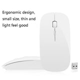 MF-822 2.4G Wireless Mouse 4 Keys Mute Office Ultra-Thin Mouse, White, Black