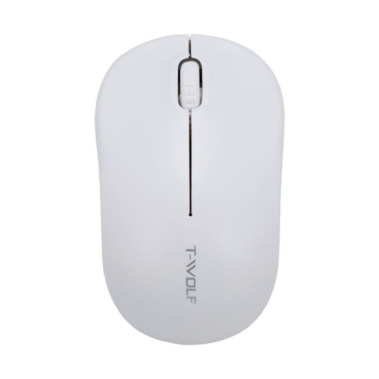 T-WOLF Q4 3 Keys 2.4GHz Wireless Mouse Desktop Computer Notebook Game Mouse, Black, White