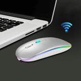 Y20 4 Keys Colorful Glow Charging Mute Mouse Notebook Game Wireless Mouse, 2.4G Version (Black), 2.4G Version (Blue), 2.4G Version (Green), 2.4G Version (Silver), 2.4G Version (White), 2.4G Version (Pink), 2.4G Version (Gold), Bluetooth Version (Black)...