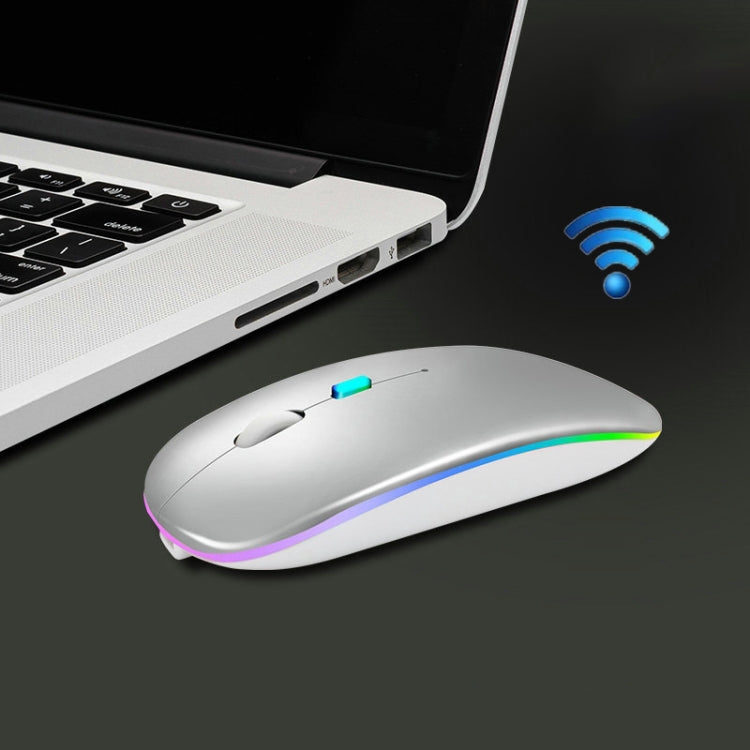 Y20 4 Keys Colorful Glow Charging Mute Mouse Notebook Game Wireless Mouse, 2.4G Version (Black), 2.4G Version (Blue), 2.4G Version (Green), 2.4G Version (Silver), 2.4G Version (White), 2.4G Version (Pink), 2.4G Version (Gold), Bluetooth Version (Black)...