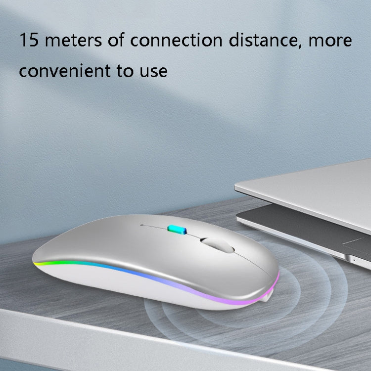 Y20 4 Keys Colorful Glow Charging Mute Mouse Notebook Game Wireless Mouse, 2.4G Version (Black), 2.4G Version (Blue), 2.4G Version (Green), 2.4G Version (Silver), 2.4G Version (White), 2.4G Version (Pink), 2.4G Version (Gold), Bluetooth Version (Black)...