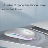 Y20 4 Keys Colorful Glow Charging Mute Mouse Notebook Game Wireless Mouse, 2.4G Version (Black), 2.4G Version (Blue), 2.4G Version (Green), 2.4G Version (Silver), 2.4G Version (White), 2.4G Version (Pink), 2.4G Version (Gold), Bluetooth Version (Black)...