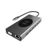 BX15W USB HUB Type-C Docking Station with Wireless Charge Function, BX15W