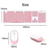 T-WOLF TF770 Mechanical Feel Wireless Gaming Keyboard And Mouse Set, Pink, Blue