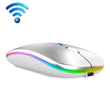 C7002 2400DPI 4 Keys Colorful Luminous Wireless Mouse, 2.4G White, 2.4G Rose Gold, 2.4G Black, 2.4G Silver Gray, Dual-modes White, Dual-modes Black, Dual-modes Silver, Dual-modes Gold