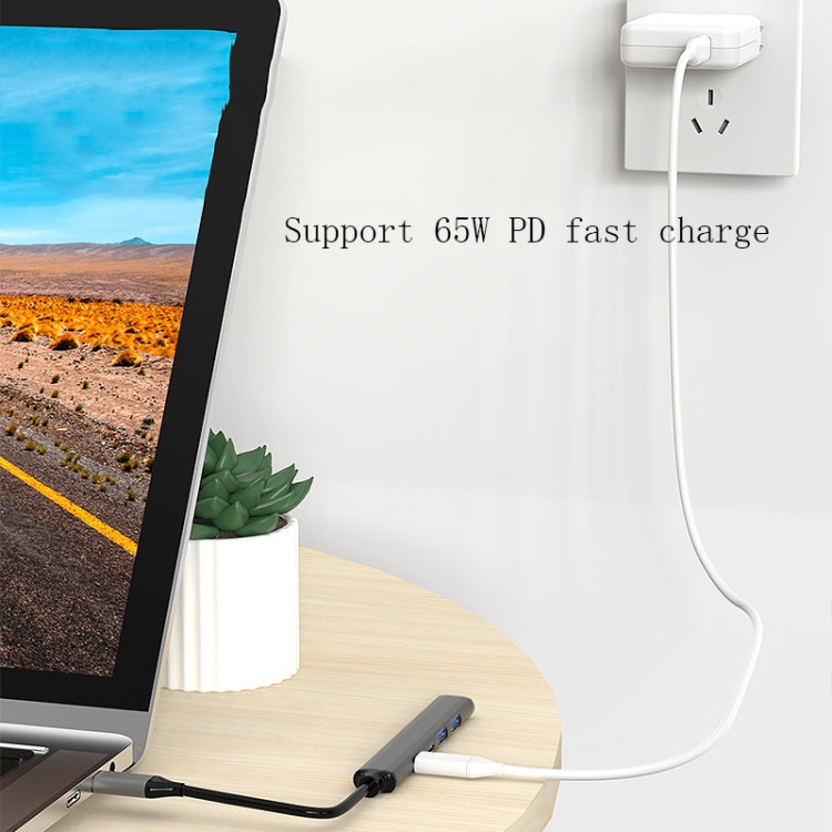 U5 Type-C Extender USB3.0 Splitter Multi-Port Expansion Dock, Number of interfaces: 4 in 1 (USB), 5 in 1 (Type-C)