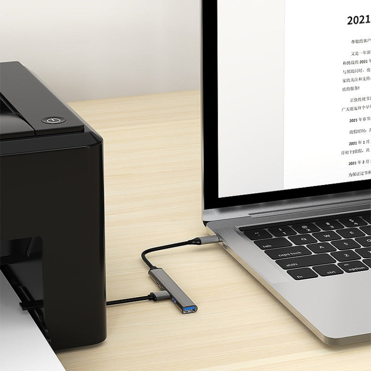 U5 Type-C Extender USB3.0 Splitter Multi-Port Expansion Dock, Number of interfaces: 4 in 1 (USB), 5 in 1 (Type-C)