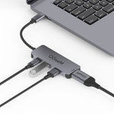 QGeeM UH04-1 4 In 1 USB 3.0 Multifunction Type-C Extension HUB Adapter, 4 In 1