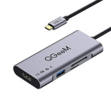 QGeeM 7 In 1 Multifunctional USB3.0 TYPE-C Extension HUB Adapter, QG-UH07-3(7 In 1)