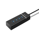 4 X USB 2.0 Ports HUB Converter, Cable Length: 15cm,Style：, Without Light Bar, With Light Bar Black, With Light Bar White