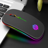 K-Snake BM110 RGB Lighting Effect Wireless Bluetooth Mouse, Black, Silver, White, Rose Gold