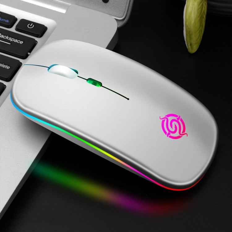 K-Snake BM110 RGB Lighting Effect Wireless Bluetooth Mouse, Black, Silver, White, Rose Gold