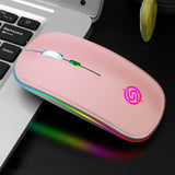 K-Snake BM110 RGB Lighting Effect Wireless Bluetooth Mouse, Black, Silver, White, Rose Gold