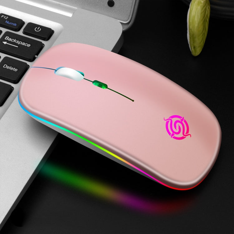 K-Snake BM110 RGB Lighting Effect Wireless Bluetooth Mouse, Black, Silver, White, Rose Gold