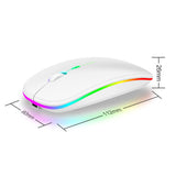 K-Snake BM110 RGB Lighting Effect Wireless Bluetooth Mouse, Black, Silver, White, Rose Gold